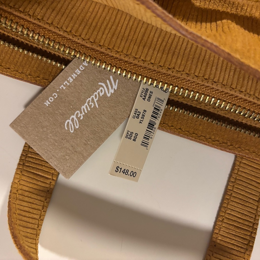 Madewell Mustard Corduroy Tote